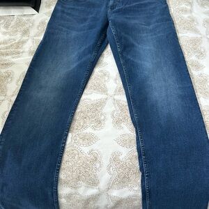Men’s Boss Light and Dark Blue Two-Tone Slim Jeans